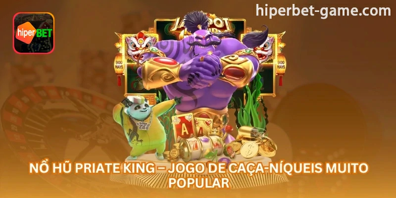 Imagem explicativa: Pirate King online é um caça-níqueis com tema de piratas, rolos clássicos, 25 linhas de pagamento, símbolos especiais e possibilidade de jackpot; com detalhes da mecânica do slot