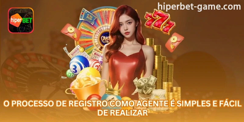Tela de referência: Etapas do cadastro de agente na hiperbet; no acesso à plataforma pelo celular